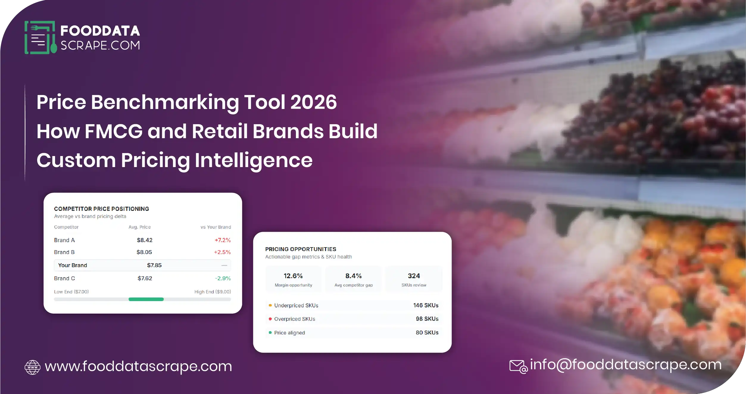 Price Benchmarking Tool 2026 — How FMCG and retail brands build custom pricing intelligence at scale. FoodDataScrape delivers benchmarking data.